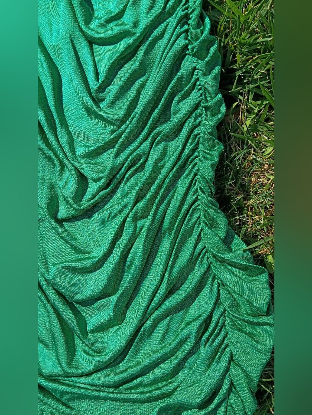 Anthropologie Goddess Drape Ruched Midi Dress S Deep V Neck Date Night Cocktail - Picture 8 of 10